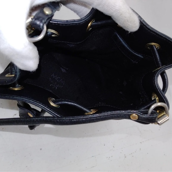 Authentic MCM Shoulder Bag Black Nylon EUC - Picture 8 of 11